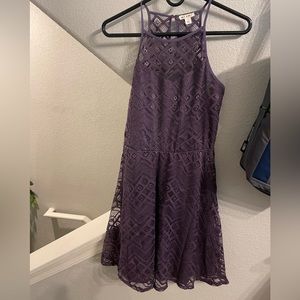Cute lace purple dress